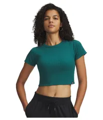 アンダーアーマー レディース トップス シャツ リブ Under Armourival Ribbed Baby Tee Rack GreenWhit グリーンのサムネイル