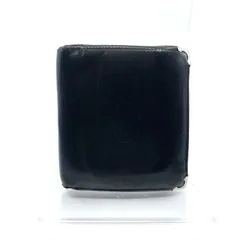 Cartier　カルティエ  マスト　ブラック×ボルドー　レザー　二つ折り財布
