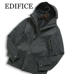 EDIFICE エディフィス 通年★ デニムライク フーディー マウンテンパーカー ブルゾン ジャケット Sz.40 メンズ 灰 グレー