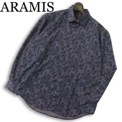 ARAMIS アラミス 通年★ 長袖 ジャガード 総柄 幾何学柄  ボタンダウン シャツ Sz.L メンズ 日本製