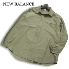 NEW BALANCE ニューバランス 通年 THE CITY★ 長袖 メッシュ ファンクション イージー シャツ Sz.S メンズ オリーブのサムネイル