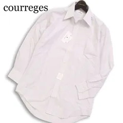 【新品 未使用】 courreges クレージュ 通年★ 長袖 チェック 高級 ボタンダウン ワイシャツ 日本製 Sz.38-78 メンズ