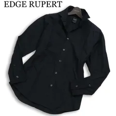 EDGE RUPERT ルパート 通年★ 長袖 スリム シャドー ストライプ シャツ 日本製 Sz.2 メンズ 黒のサムネイル
