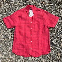 NAUTICA（ノーティカ）リネン混 CHECK シャツ（実寸確認）