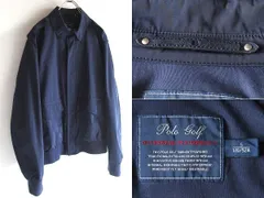 POLO GOLF RALPH LAUREN ポロゴルフ ラルフローレン ポリエステル A-2フライトジャケット ジップブルゾン S 紺 ネイビー 国内正規品