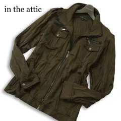 in the attic インジアティック 通年 シワ加工★ ジップ ミリタリー ブルゾン ジャケット Sz.LL メンズのサムネイル