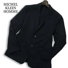 MICHEL KLEIN HOMME ミッシェルクラン オム 通年 カット 幾何学柄 テーラード ジャケット Sz.48 メンズ ネイビー 定価2.75万のサムネイル