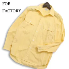 FOB FACTORY エフオービーファクトリー 通年★ 長袖 ギンガム チェック ワーク シャツ Sz.M メンズ 日本製のサムネイル