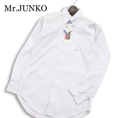 【新品 未使用】 Mr.JUNKO ミスタージュンコ 通年★ 長袖 ミニギンガム ボタンダウン シャツ Sz.S-80 メンズ ビジネス
