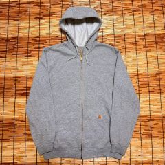 Carhartt ダブルフェイス ジップパーカー グレー 裏地フリース - メルカリ