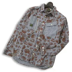 Phatee wear ファッティー 通年 レモン総柄★ ヘンプ 長袖 ワーク シャツ Sz.M　メンズのサムネイル