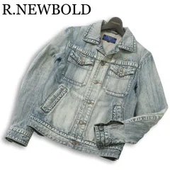 【00s★Y2K VINTAGE】R.NEWBOLD ポールスミス 通年 USED加工★ デニム トラッカー ジャケット Gジャン Sz.M　メンズ 日本製のサムネイル