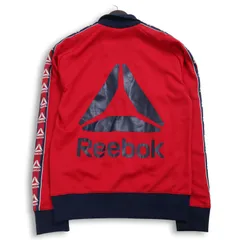 【美品】Reebok リーボック 通年 ビッグ ロゴ★ 切替 ジャージ トラック ジャケット ブルゾン Sz.S メンズ トレーニングのサムネイル