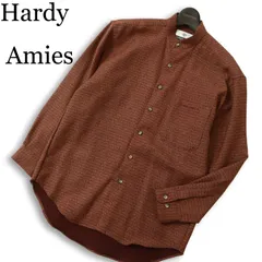 Hardy Amies ハーディ エイミス 通年★ ロゴ刺繍 長袖 バンドカラー シャツ Sz.S メンズ 日本製のサムネイル