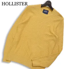 HOLLISTER ホリスター 通年★ ロゴ刺繍 ヘリンボーン セーター クルーネック ニット Sz.S メンズのサムネイル
