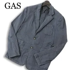 GAS ガス 通年 USED加工★ テーラード ジャケット ワーク Sz.50 メンズ グレーのサムネイル