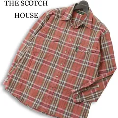THE SCOTCH HOUSE スコッチハウス 通年★ 長袖 チェック シャツ Sz.LL メンズ 大きいサイズ