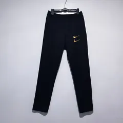 ナイキ NSW 新モデル 21fw ダブル スウッシュ ポリ トラック パンツ ブラック GOLD