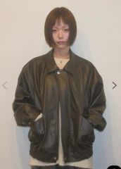 美品 アダムエロペ シンセティックレザーフライトジャケット 黒 - メルカリ