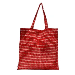 marimekko(マリメッコ) トートバッグ - レッド×白 コットン