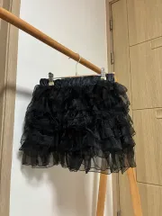 ブラック ティアード チュールスカート