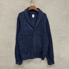 ギャップ GAP カジュアル ショールカラー ケーブル ニット カーディガン M A08229