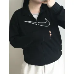 ナイキ クロップド トレーナー ジップアップ M