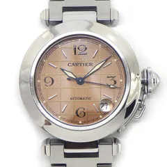 カルティエ Cartier 腕時計 パシャC W31024M7 ギョーシェ サーモンピンク文字盤 デイト SS 自動巻き 【中古】のサムネイル