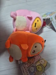 すみっコぐらし ぬいぐるみ キーチェーン ピンク/オレンジ まとめ