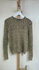 ポロ ラルフローレン ケーブル ニット セーター カーキ