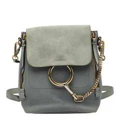 クロエ フェイ リュック バックパック ショルダーバッグ 2WAY 041770652 グレー スウェード レザー レディース Chloe【1-0267233】のサムネイル