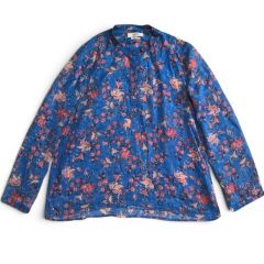 美品 kasurira カスリラ 備後絣 藍染め バンドカラー シャツ 美品 kasurira カスリラ 備後絣 藍染め バンドカラー シャツ