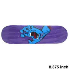 SANTA CRUZ DECK サンタクルーズ  デッキ TEAM SCREAMING HAND PURPLE STAIN 8.375　スケートボード スケボーのサムネイル