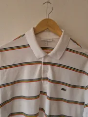 LACOSTE ラコステ メンズ レインボー半袖ポロシャツ PK Tシャツ 110サイズ