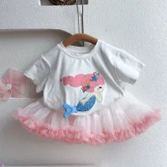 アリエルチュチュスカートセット キッズ アリエル Tシャツ ピンク チュチュ スカート セット