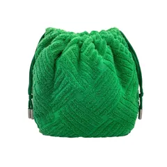 ボッテガヴェネタ BOTTEGAVENETA ポーチ 巾着 パイル グリーン レディースのサムネイル