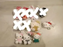 Sanrio サンリオ ハローキティ(HELLO KITTY) hello kitty(ハローキティ) キーホルダー(キー) ブラック起毛着物 GOLD SILVER 農夫 顔 CHECK
