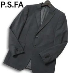 【美品】P.S.FA パーフェクトスーツファクトリー 通年 総裏 ウール★ テーラード ジャケット Sz.96A7 メンズ グレー 大きいのサムネイル