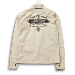 OF THE NEIGE STYLE オブザネージュスタイル 通年 ワッペン★ バック プリント 長袖 ワーク シャツ Sz.S メンズのサムネイル