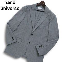 美品】ナノユニバース HERDMANSリネン混 アンコンジャケット カーキ M 