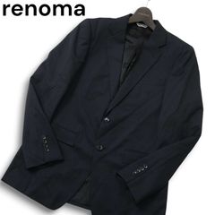 美品renoma A7 ビジネススーツ ネイビー ストライプ - メルカリ