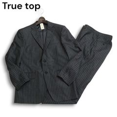 TÊTE DUE グレー ストライプ ビジネススーツ 大きいサイズ