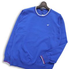 本日限定値下薄手春夏美品仏名門ROSSIGNOL高級綿ニットセーター三色旗 