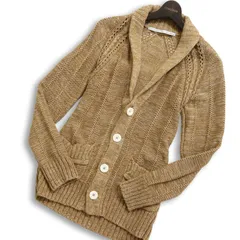 TETE HOMME テットオム ショールカラー★ ストライプ コットン ニット カーディガン Sz.5 メンズのサムネイル