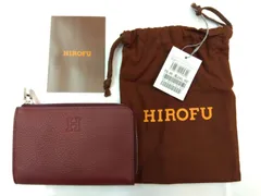 M17　ヒロフ　HIROFU　L字　ミニウォレット　レザー　未使用品　定価￥41，800　現行品　ミニマム　本革　機能的のサムネイル