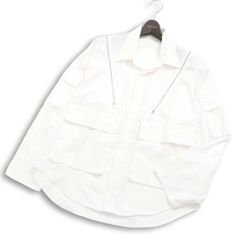 ADRER アドラー ミリタリーフライフロントシャツジャケット S 白 