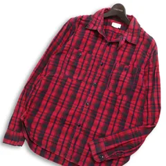 SPELLBOUND スペルバウンド 通年★ 長袖 ワーク チェック シャツ Sz.3 メンズ 日本製 赤のサムネイル