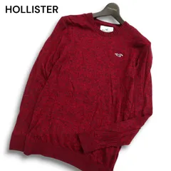 HOLLISTER ホリスター ロゴ刺繍★ コットン＆ビスコース ニット セーター Sz.S メンズのサムネイル