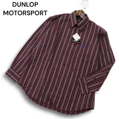 【新品 未使用】 DUNLOP MOTORSPORT ダンロップ ゴルフ 通年★ 長袖 ストライプ ボタンダウン シャツ Sz.L メンズのサムネイル