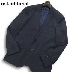 m.f.editorial タカキュー 通年 背抜き★ チェック テーラード ジャケット Sz.2XL メンズ 紺 ネイビー 大きいサイズのサムネイル